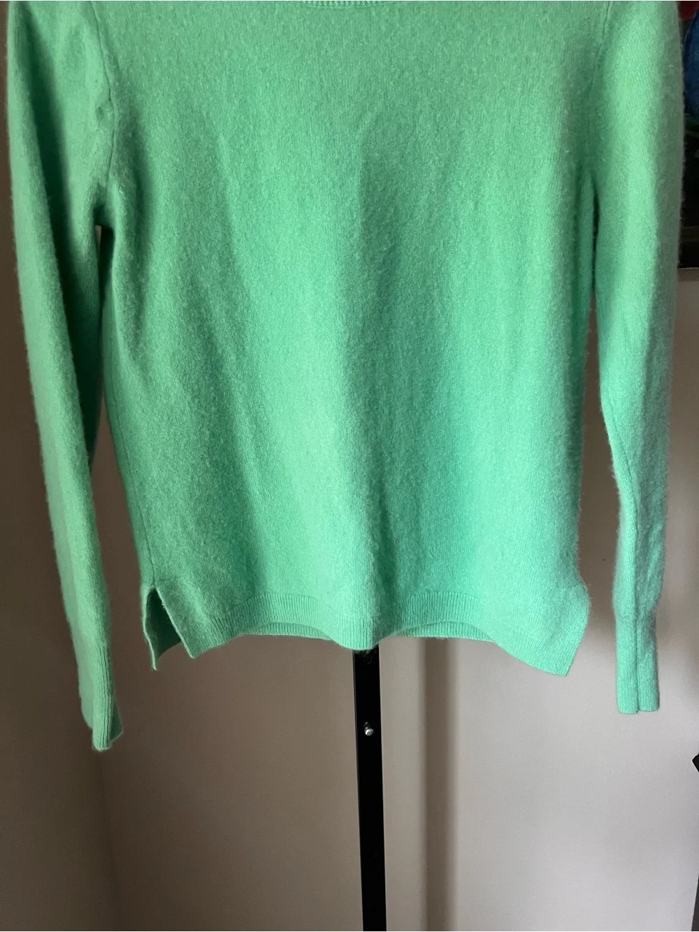 J.Crew 100% Cashmere Sweater Women's Size S Small Mint Green Crew Neck Pullover
